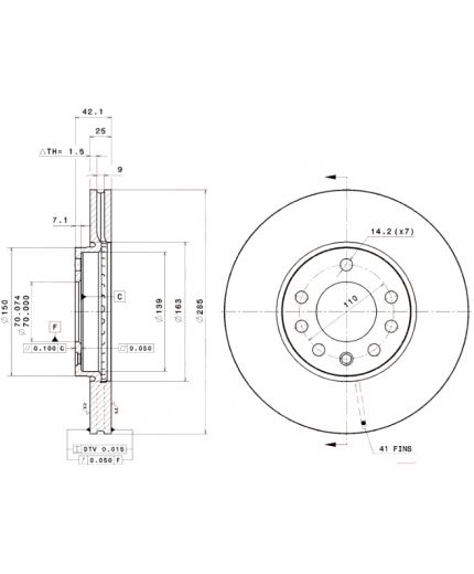 BREMBO Тормозной диск передний Фото 4