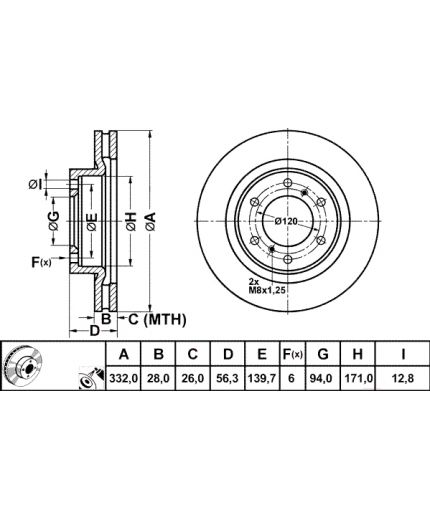ATE Тормозной диск передний Фото 3