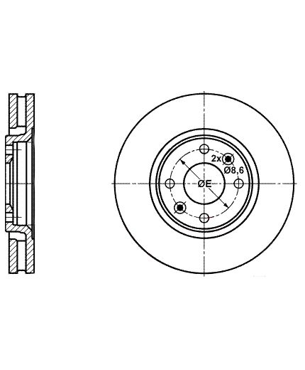 ATE Тормозной диск передний