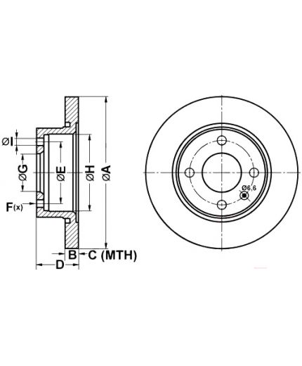 ATE Тормозной диск передний Фото 2