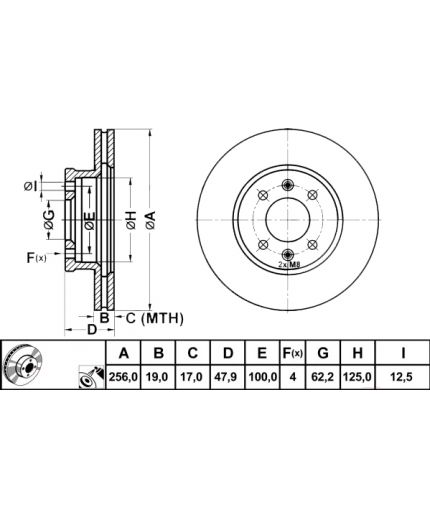ATE Тормозной диск передний Фото 3