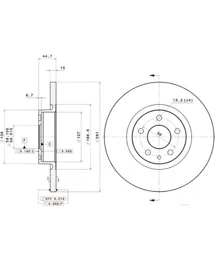 BREMBO Тормозной диск передний Фото 2