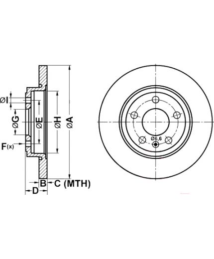 ATE Тормозной диск задний Фото 3
