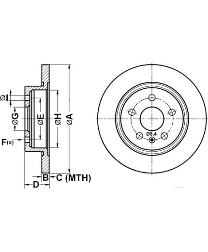 ATE Тормозной диск задний Фото 2