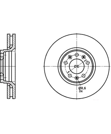 ATE Тормозной диск передний Фото 2
