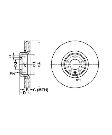 ATE Тормозной диск передний Фото 2