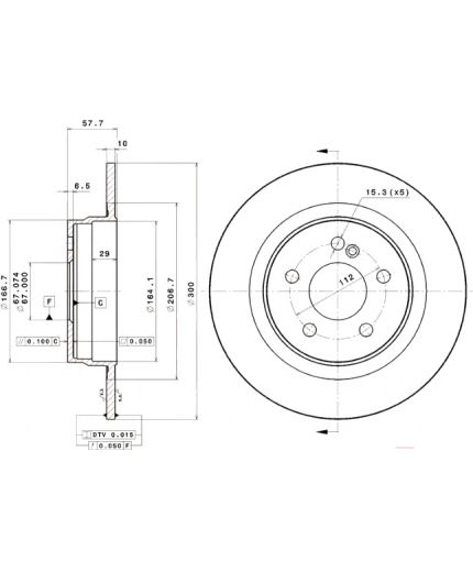 BREMBO Тормозной диск задний Фото 2