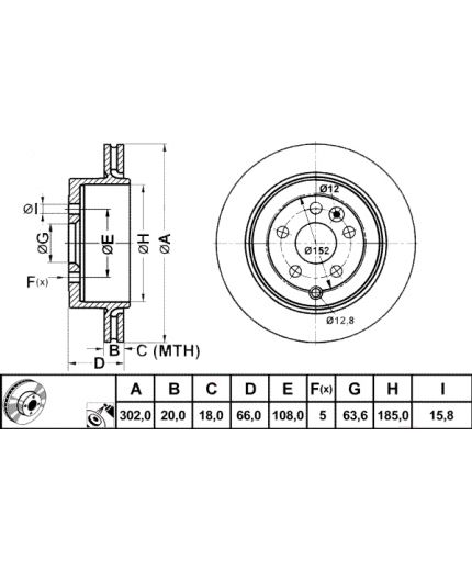 ATE Тормозной диск задний Фото 3