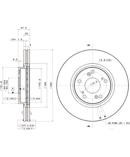 BREMBO Тормозной диск передний Фото 4