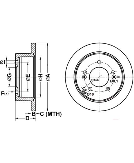 ATE Тормозной диск задний Фото 2