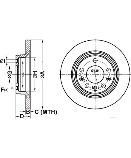 ATE Тормозной диск задний Фото 2