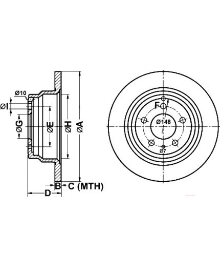 ATE Тормозной диск задний Фото 2