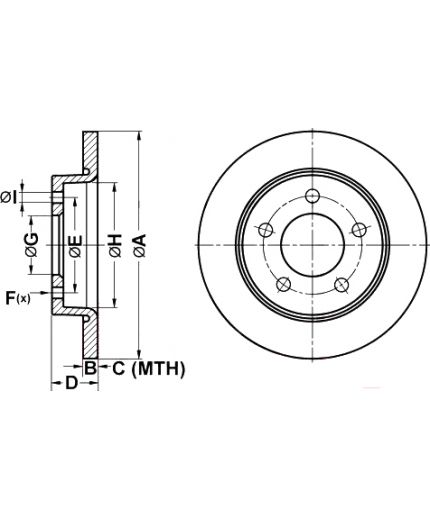 ATE Тормозной диск задний Фото 3