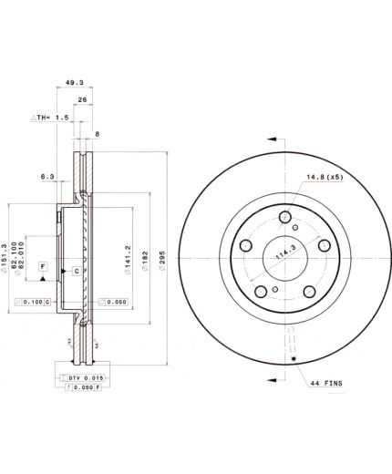 BREMBO Тормозной диск передний Фото 3