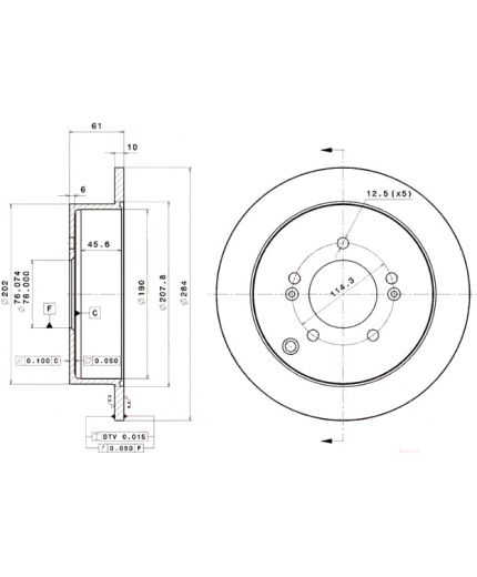 BREMBO Тормозной диск задний Фото 3