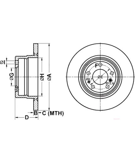 ATE Тормозной диск задний Фото 2