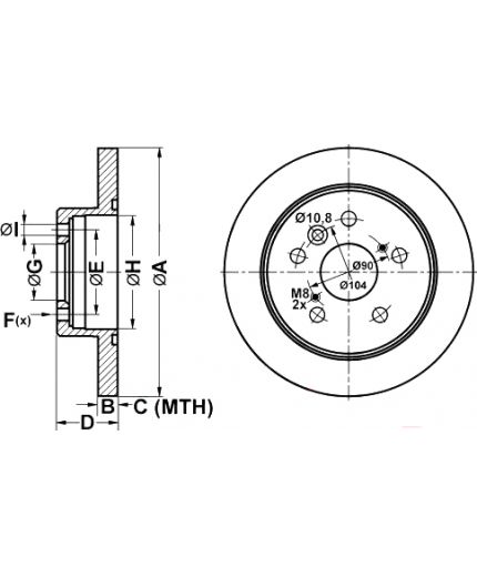 ATE Тормозной диск задний Фото 3