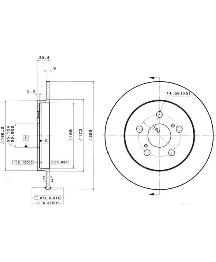 BREMBO Тормозной диск задний Фото 2