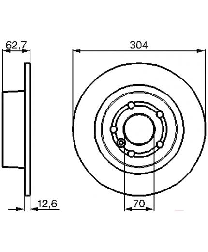 BOSCH Тормозной диск задний