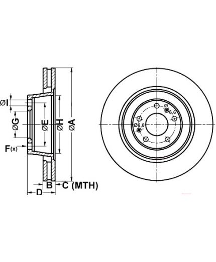 ATE Тормозной диск задний Фото 2