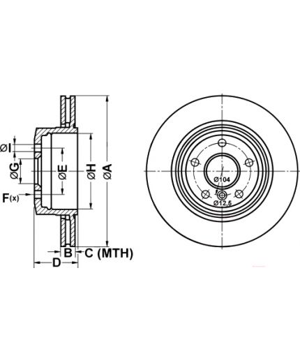 ATE Тормозной диск задний Фото 3