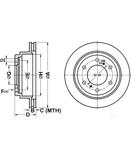 ATE Тормозной диск задний Фото 2