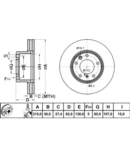 ATE Тормозной диск Фото 3