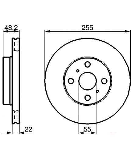 BOSCH Тормозной диск передний Фото 5