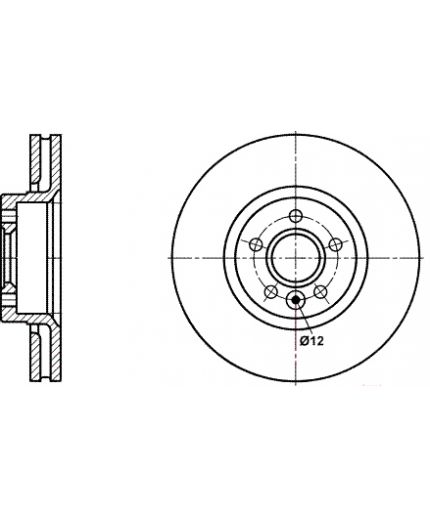 ATE Тормозной диск передний Фото 3