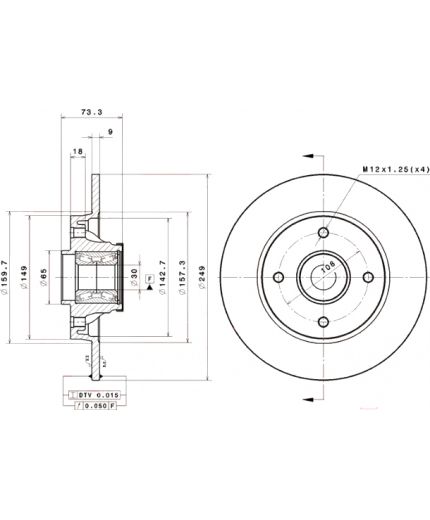 BREMBO Тормозной диск задний Фото 4