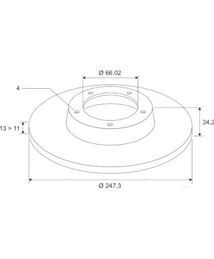Valeo Тормозной диск передний Фото 2