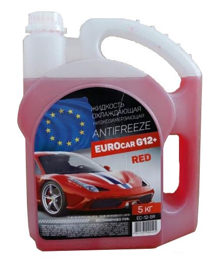 Антифриз EUROCAR RED красный G12+ -35°С 5кг