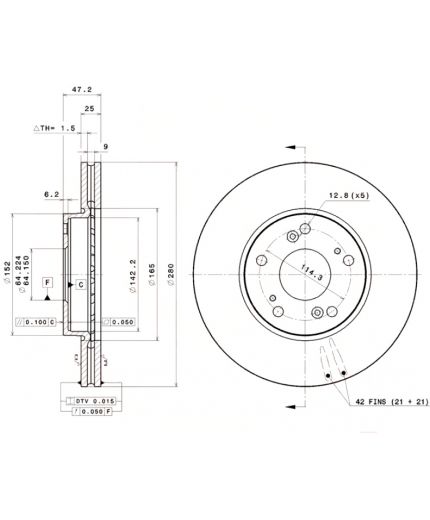 BREMBO Тормозной диск Фото 3