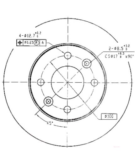 Patron Тормозной диск передний