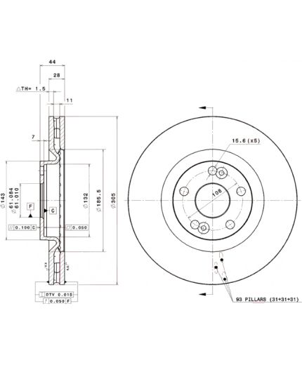 BREMBO Тормозной диск Фото 3