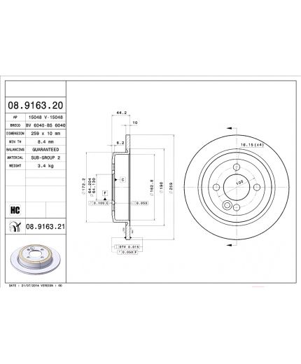 BREMBO Тормозной диск Фото 2