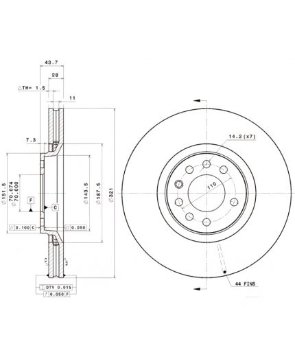 BREMBO Тормозной диск Фото 2