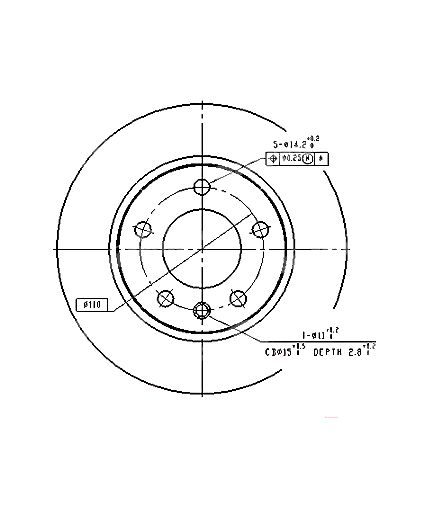 Patron Тормозной диск передний