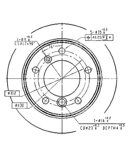 Patron Тормозной диск задний
