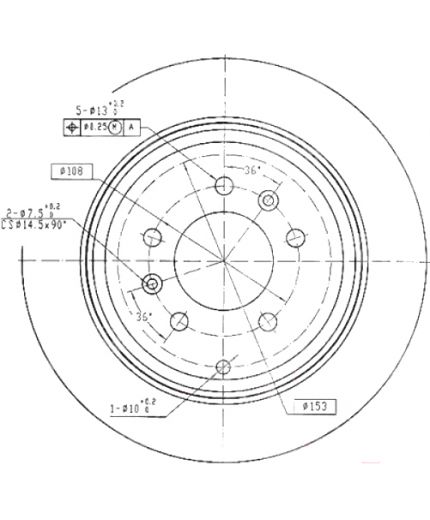 Patron Тормозной диск задний
