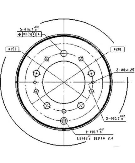 Patron Тормозной диск задний