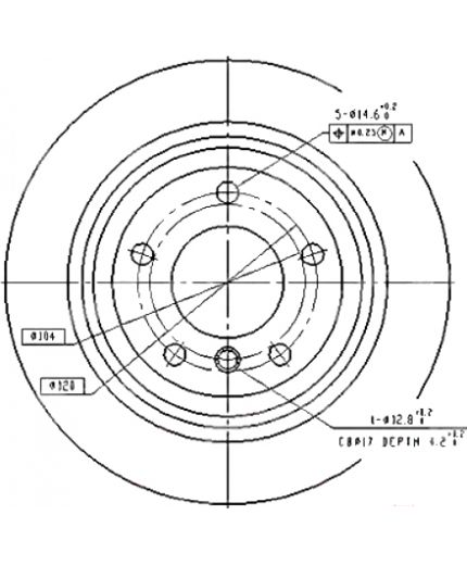 Patron Тормозной диск задний