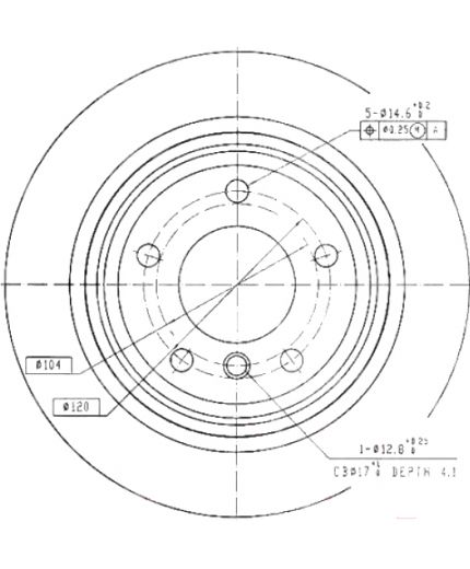 Patron Тормозной диск задний