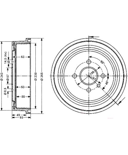 Stellox Тормозной барабан
