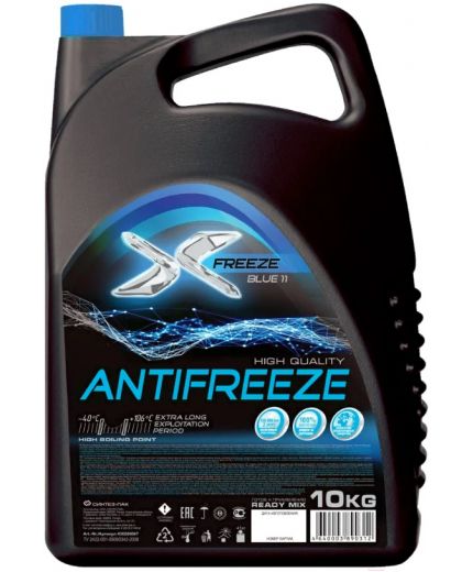 Антифриз X-FREEZE BLUE синий -45°С 10кг 8,9л Фото 2