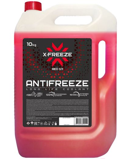 Антифриз X-FREEZE RED красный -40°С 10кг 8,9л Фото 2