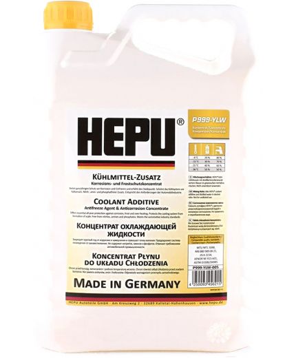Антифриз HEPU YELLOW концентрат желтый 5л Фото 2