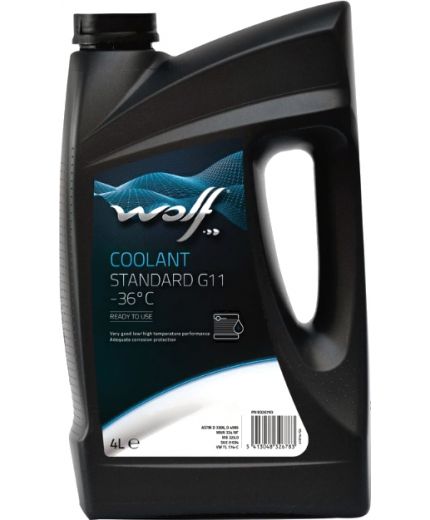 Антифриз WOLF Coolant Standard синий G11 -36°C 4л