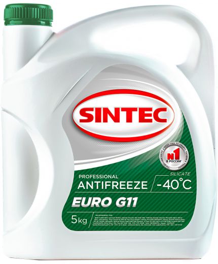 Антифриз SINTEC Sintec Euro зеленый G11 -40 5кг Фото 3