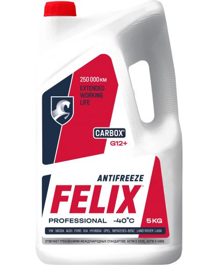 Антифриз FELIX Carbox красный G12+ -40 5л Фото 2